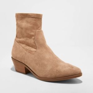 Women's Microsuede Western Sock Booties